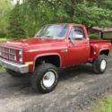 1977 gmc fule injected LS 5.3 liter red short bed stepside 4x4