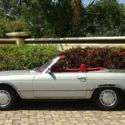 1977 MERCEDES BENZ 450SL SILVER AN RED 65000 MILES EXCELLENT SHAPE INSIDE AN OUT