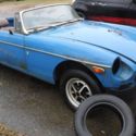 1977 MGB 4 cylinder 4 speed blue convertible parts car restoration project