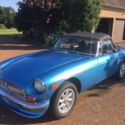 1977 MGB British convertible sports car with chrome bumper conversion