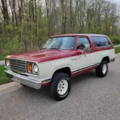 1978 DODGE RAMCHARGER 4X4, PROSPECTOR PKG.  FULL REMOVABLE TOP LOW MILES!!