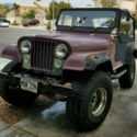 1978 JEEP CJ7 Chevy 4.3L V6 A/T Dana 300 Dana 44 axels Fiber Glass Body