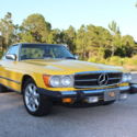 1978 Mercedes Benz 450SL V8 Hardtop Convertible Coupe Automatic Yellow Top Shape