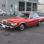 1978 Mercedes Benz SL 450 Convertible Red