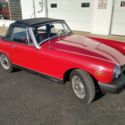 1978 MG MIDGET CONVERTIBLE COUPE SHARP RED 1500 4 SPEED  RUNS GREAT NO RESERVE