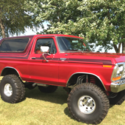 1978 Red on Red Ford Bronco XLT