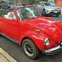 1978 RED VOLKSWAGEN SUPER-BEETLE BUG CONVERTIBLE with WHITE LEATHER INTERIOR 78