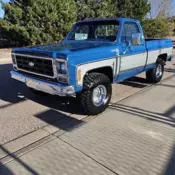 1979 Chevrolet C10/K10 Blue 4X4 Scottsdale