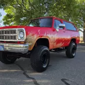 1979 Dodge Ramcharger Red se