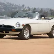 1979 MG B Convertible White chrome roof rack