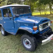 1979 Toyota BJ40, diesel 4 speed, rear ambulance doors, hard top, bench seat.