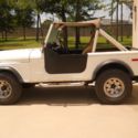 1980 CJ7 White Jeep    8 cylinder / 4 wheel drive