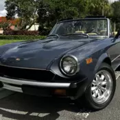 1980 Fiat 124 Spider Convertible Blue 2 doors