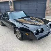 1980 Pontiac Firebird Trans Am, original black and gold car, factory t-tops