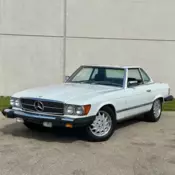 1981 Mercedes Benz 380SL Like 560SL Beautiful White on Blue - LOW Miles