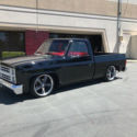 1982 chevrolet c10 5.3 vortec. motor swap 20&#034; boss wheels red interior