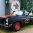 1982 CHEVY C10 STEPSIDE HOT ROD BLACK SHOP TRUCK HARLEY DAVIDSON COLORS