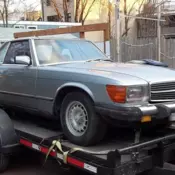 1982 Mercedes Benz 380sl -  NO KEYS, NO HEADLIGHTS and has SALVAGE TITLE