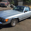 1983 380SL Mercedes Benz 2-door coupe roadster silver blue