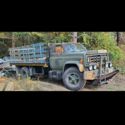 1983 custom military style GMC C60 flatbed hauler w plow winch HID LED lights