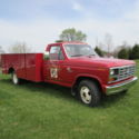 1983 Ford F-350 with Knapheide 12 Foot Bed All Original Truck Red-V8-351-4 Speed