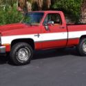 1984 Chevrolet K10 Silverado Shortbed 4x4 A/C PS PB 0 Red and White Silverado Sh
