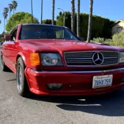 1985 Mercedes 500 Sec Euro Spec One onwner Californian car ! Super rare color !