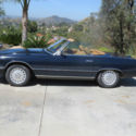 1985 Mercedes Benz 380 SL Roadster dark blue w/ tan leather interior