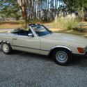 1985 Mercedes Benz 380SL Convertible Two Tops Automatic 68,390 Light Ivory Blue