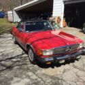 1985Mercedes 380 SL Red Convertilbe / W hard top Black soft top/Just turned up/