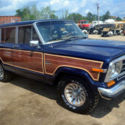 1986 86 JEEP GRAND WAGONEER NAVY BLUE WOODY FACTORY SUNROOF POWER 4 WHEEL DRIVE