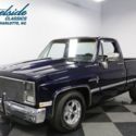1986 Chevrolet C10 Custom Deluxe 59792 Miles Dark Blue Metallic Pickup Truck 350