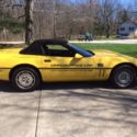 1986 Chevrolet Corvette Convertible Indy Pace Car yellow with graphite interior