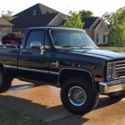 1986 Chevrolet Silverado 4x4 K10 Black V8 Short Bed