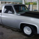1986 Chevy C10 SWB Custom Silver Lowered C-notched Shaved Doors Roll Pan