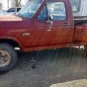 1986 Ford F-150 4x4 V8 Flare Side Custom Red Truck Needs work You Transport