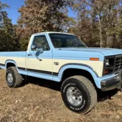 1986 Ford F-150 Pickup Blue XLT Lariat