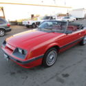 1986 FORD MUSTANG CONVERTIBLE - 34K ORIGINAL MILES - RED/WHITE - saleen,foxbody