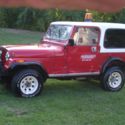 1986 JEEP CJ7 ORIGINAL SEBRING RED AND HARD TOP
