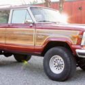 1986 Jeep Grand Wagoneer Woody Garnet Metallic over Honey Lifted