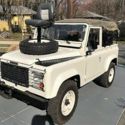 1986 Land Rover Classic D 90  canvas soft top with white body