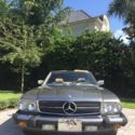 1986 Mercedes-Benz 560 SL Roadster/Convertible,Anthracite Grey/Palamino interior