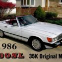 1986 Mercedes Benz 560SL 35K Original Low Miles Hardtop Roadster Outstanding