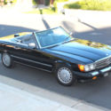 1986 Mercedes Benz 560SL Black on Gray Leather, Black Soft & Hard top Jump Seats