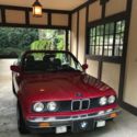 1987 BMW 3-SERIES 325i CONVERTIBLE CINNABAR RED w BLACK LEATHER. MANUAL SHIFT