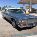 1987 CADILLAC FLEETWOOD BROUGHAM D&#039;ELEGANCE BLUE WHITE LEATHER 27000 ORG MILES