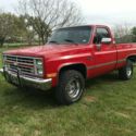 1987 Chevrolet C/K 10 Series 4X4 SWB Auto AC PS 350 V8 nice 115000 Miles Red Pic