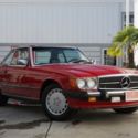 1987 Mercedes-Benz 560SL Roadster, Signal Red on black, beautiful