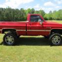 1987 RED CHEVROLET CHEVY 3/4 TON TRUCK 350 ENGINE 700 R4 TRANSMISSION CLASSIC