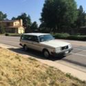 1987 Volvo 240 Wagon ~ Classic Ivory with Navy Blue Interior ~ 3rd row seats